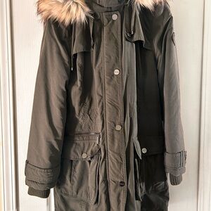 Olive Green Women's DKNY Coat